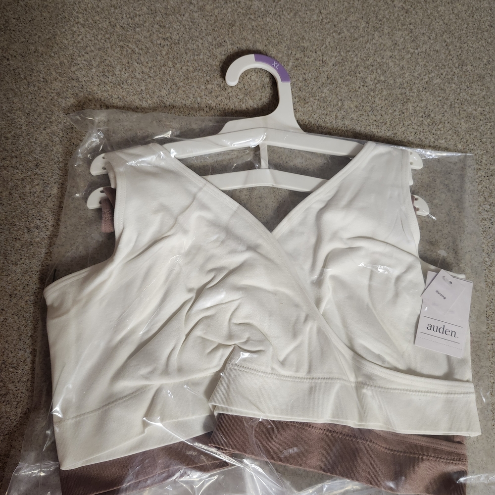 Auden Cream and Brown Wrap Bralette